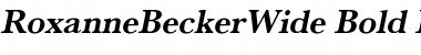 RoxanneBeckerWide Bold Italic