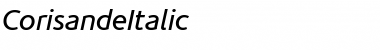 CorisandeItalic Regular Font