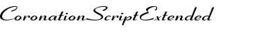 CoronationScriptExtended Regular Font