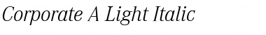 Corporate A BQ Light Italic Font