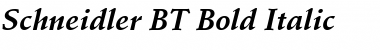 Schneidler BT Bold Italic