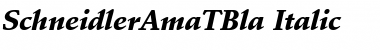 SchneidlerAmaTBla Italic Font