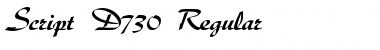 Script-D730 Regular Font