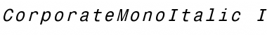 CorporateMonoItalic Font