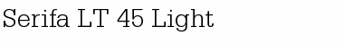 Download Serifa LT 45 Light Font