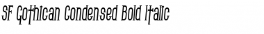 SF Gothican Condensed Bold Italic
