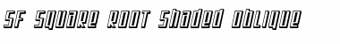 SF Square Root Shaded Font