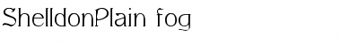 ShelldonPlain.fog fog Font