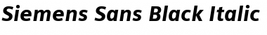 Siemens Sans Black Italic Font