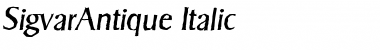 SigvarAntique Italic Font
