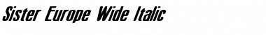 Download Sister Europe Wide Italic Font