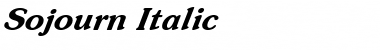 Sojourn Italic Font