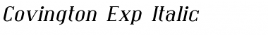 Covington Exp Italic Font
