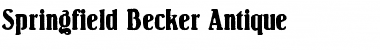 Download Springfield Becker Antique Font