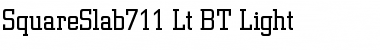 Download SquareSlab711 Lt BT Font