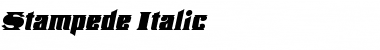 Download Stampede Italic Font