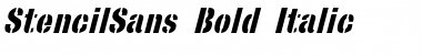StencilSans Bold Italic Font