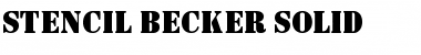 Download Stencil Becker Solid Font
