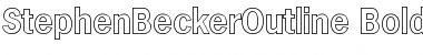 StephenBeckerOutline Bold Font