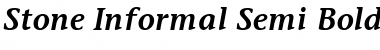 Stone Informal Semi Bold Italic Font