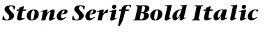 Stone Serif Bold Italic
