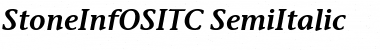 StoneInfOSITC Italic Font