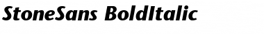 StoneSans BoldItalic Font