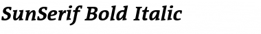 Sun Serif- Bold Italic