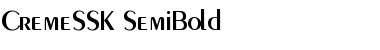 CremeSSK SemiBold Font