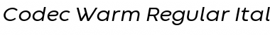 Codec Warm Trial Italic