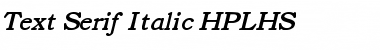 Download Text Serif Italic Font