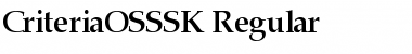 CriteriaOSSSK Regular Font