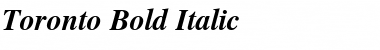 Toronto Bold Italic Font