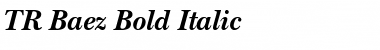 TR Baez Bold Italic Font