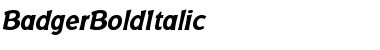BadgerBoldItalic Font