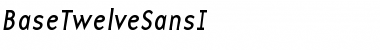 BaseTwelveSansI Font