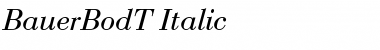 BauerBodT Italic Font