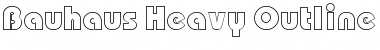 Bauhaus Heavy Outline Regular Font