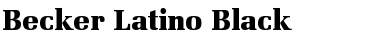 Download Becker Latino Black Font