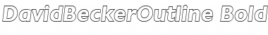 DavidBeckerOutline Bold Italic Font