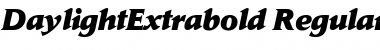 DaylightExtrabold RegularItalic Font
