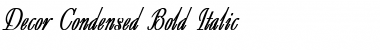 Decor Condensed Bold Italic