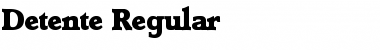 Detente Regular Font