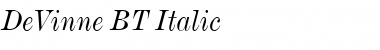 DeVinne BT Italic