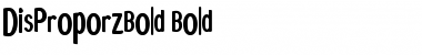 DisProporzBold. Font