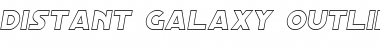 Distant Galaxy Outline Italic Font