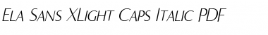Ela Sans XLight Caps Font