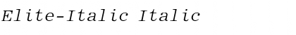 Elite-Italic Italic Font