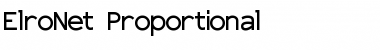 ElroNet Proportional Normal Font