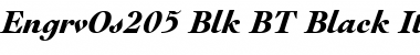 EngrvOs205 Blk BT Black Italic